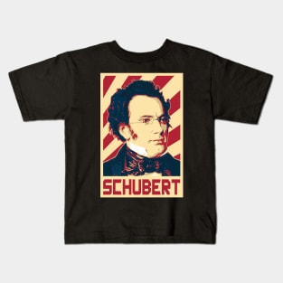 Franz Schubert Retro Propaganda Kids T-Shirt